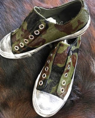 NAUGHTY MONKEY Vintage Distressed SHALOMAR Ponyhair Sneaker Shoe