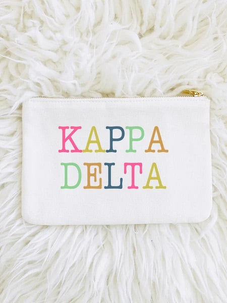 AL SORORITY COLOR BLOCK POUCH