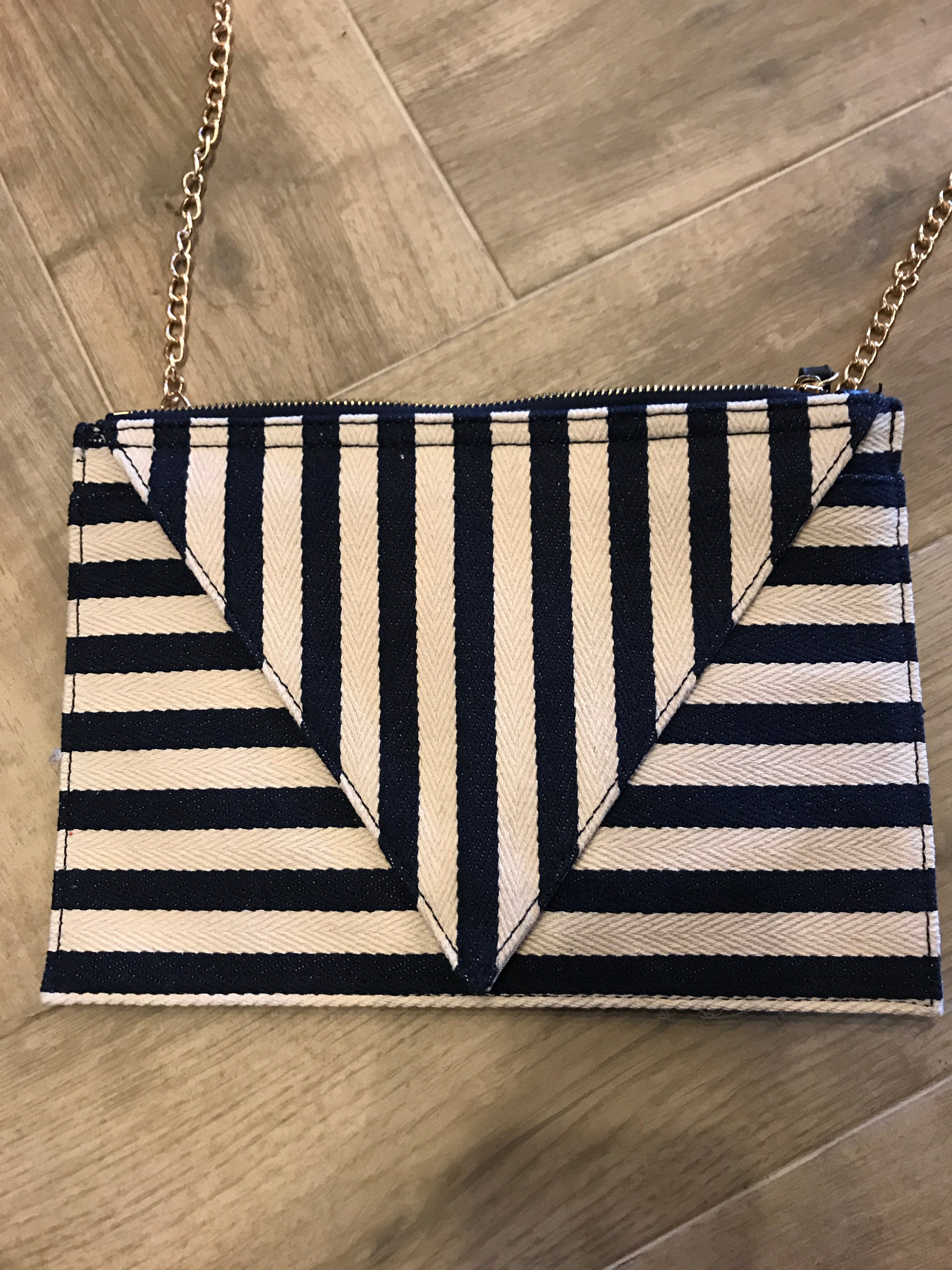 BARCELONA Stripe Cross Body Purse