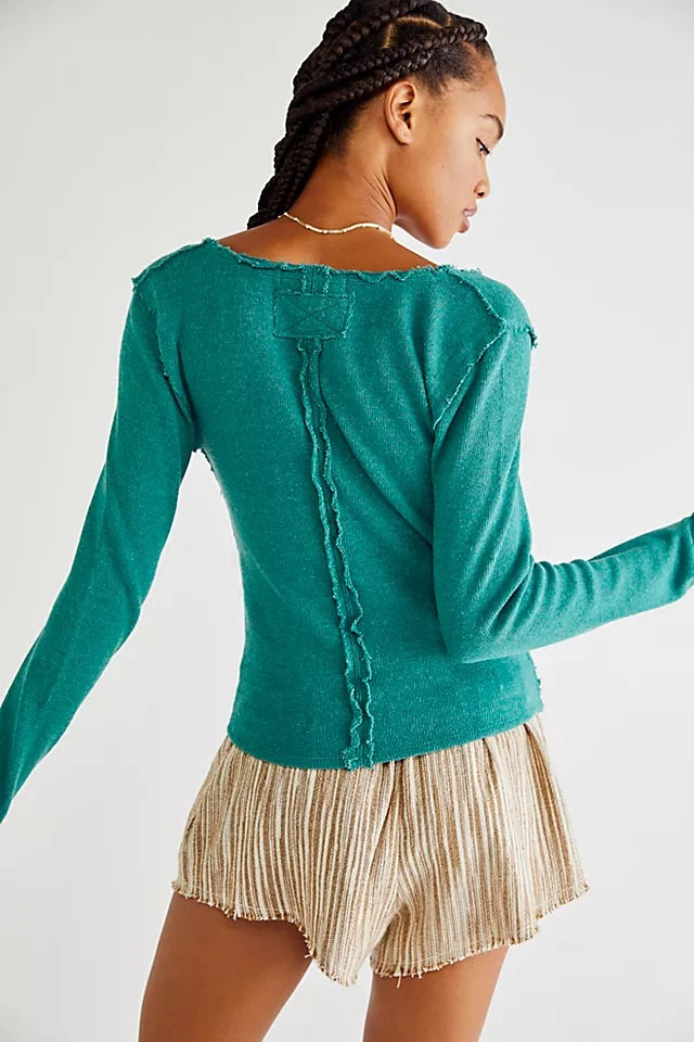 FREE PEOPLE Wrap LIKE A BOSS Raw Hem Top
