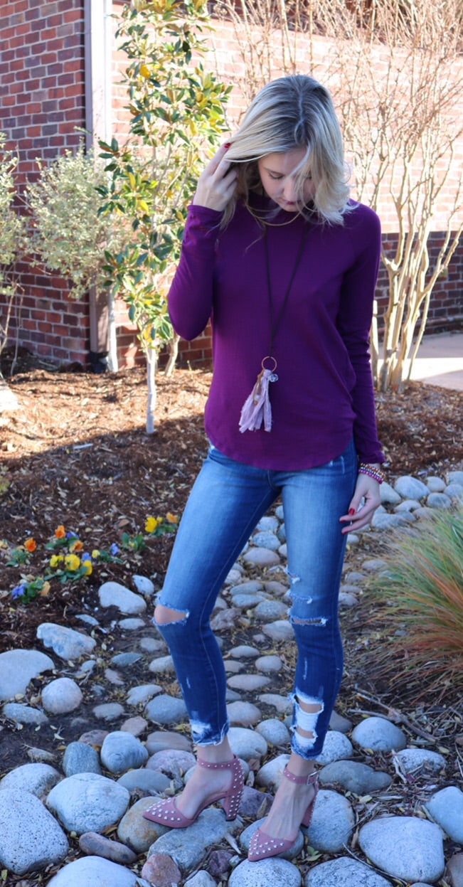 BOBI Jersey ELICIT Cutout CowlBack Top