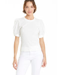 ANOTHER LOVE Poplin LEIA RibKnit Short Sleeve Top