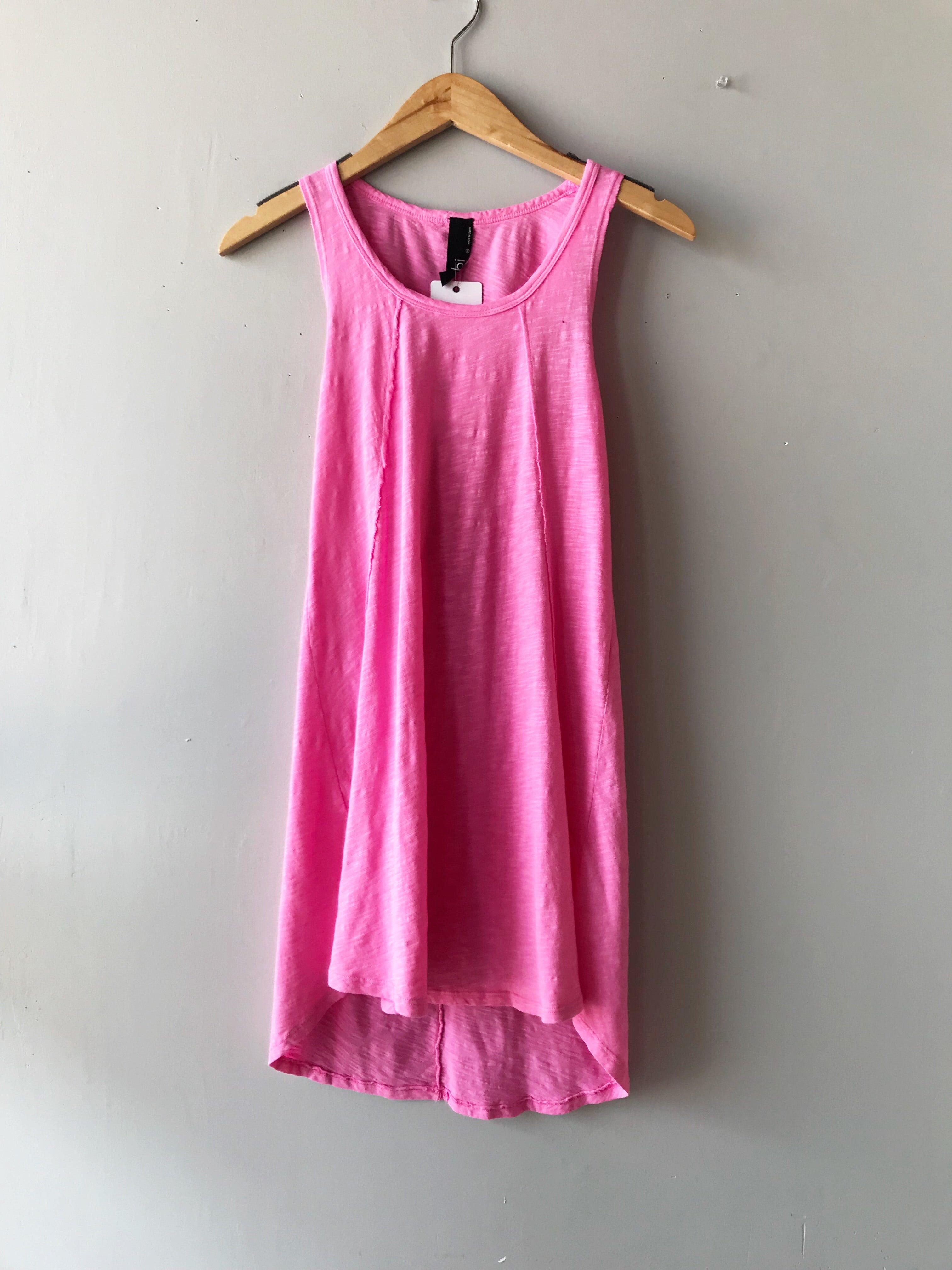 BOBI Slub Jersey TRUE GRIT RawSeam Detail ScoopHem Tank Dress