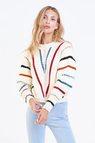 *DEAR JOHN Kiera Stripped CrewNeck Sweater