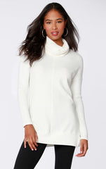 BOBI CowlNeck ASSENT WaffleKnit Top