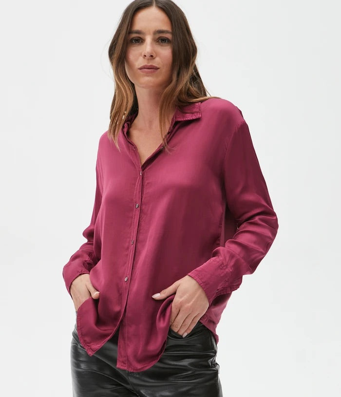 MICHAEL STARS ButtonDown DARCY Satin Shirt