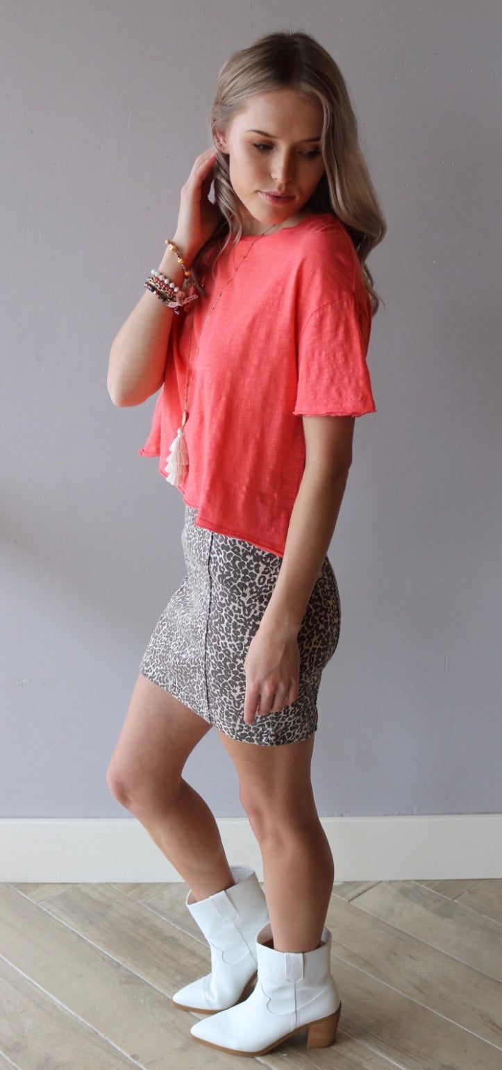 BOBI WaistCrop MARVEL SlubJersey Tee Top