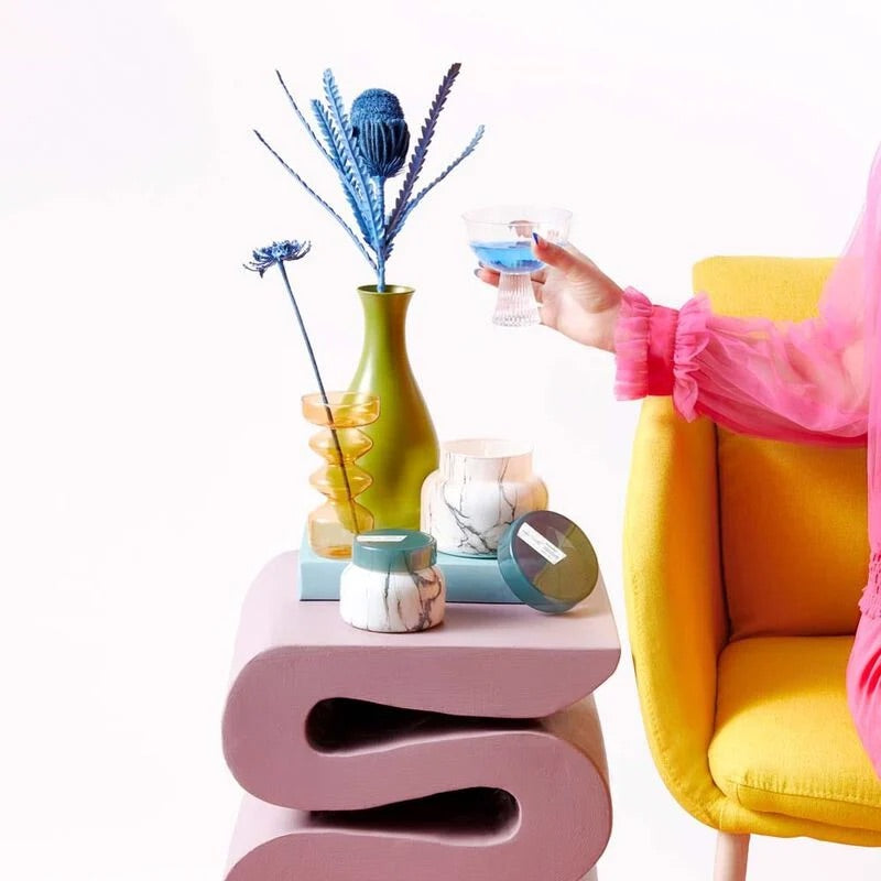 CAPRI BLUE Volcano MODERN MARBLE Candle