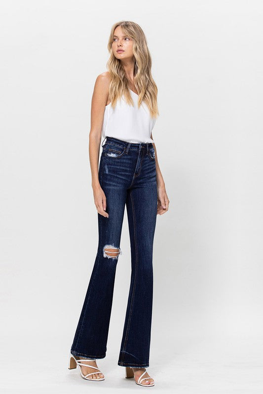 VERVET Hi~Rise BELLA Distressed Flare Jean