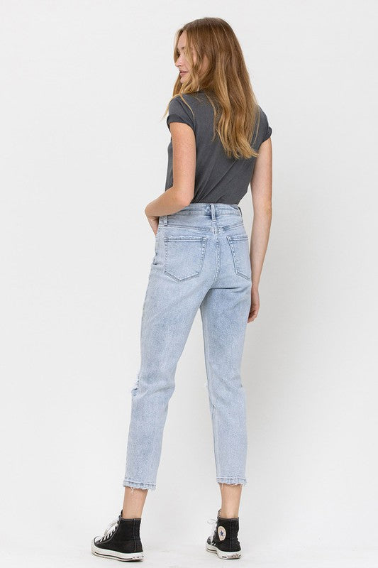 VERVET Distressed ERIKA Stretch Mom Jean