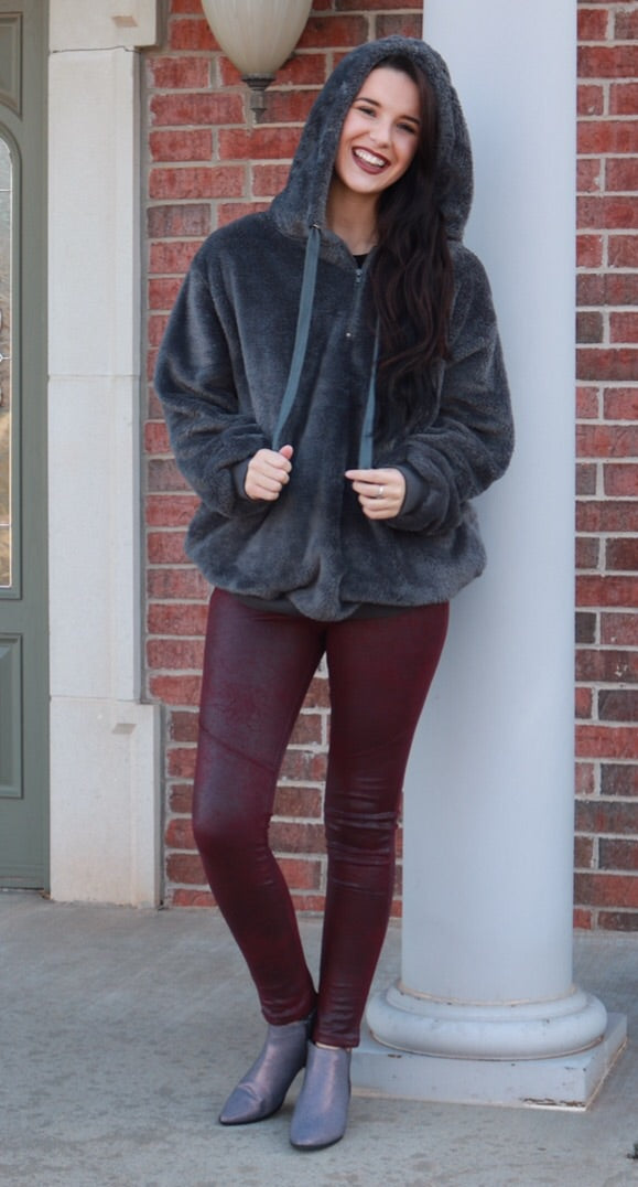 PLUSH SuperSoft 1/4 Zip Fleece Pullover Top