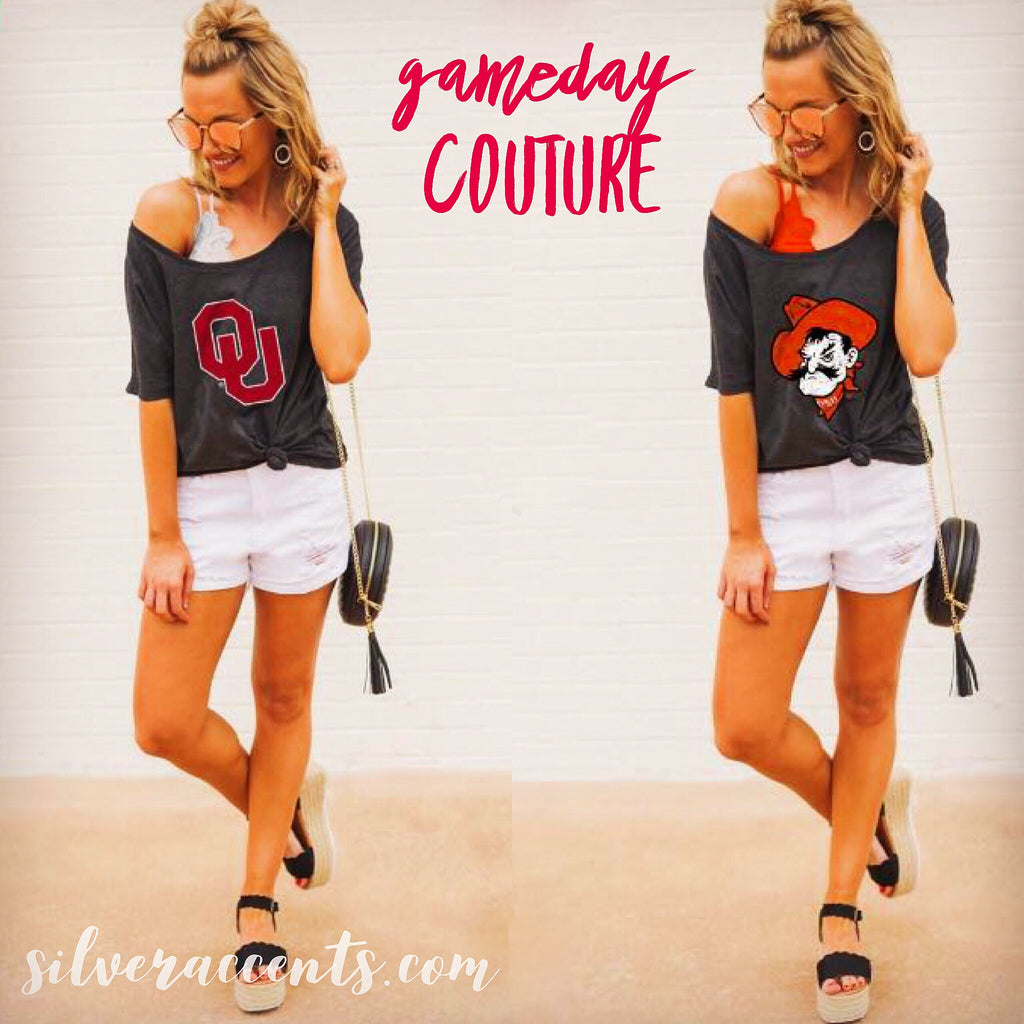 GAMEDAY COUTURE Logo VIBING WITH YOU Boyfriend Tee