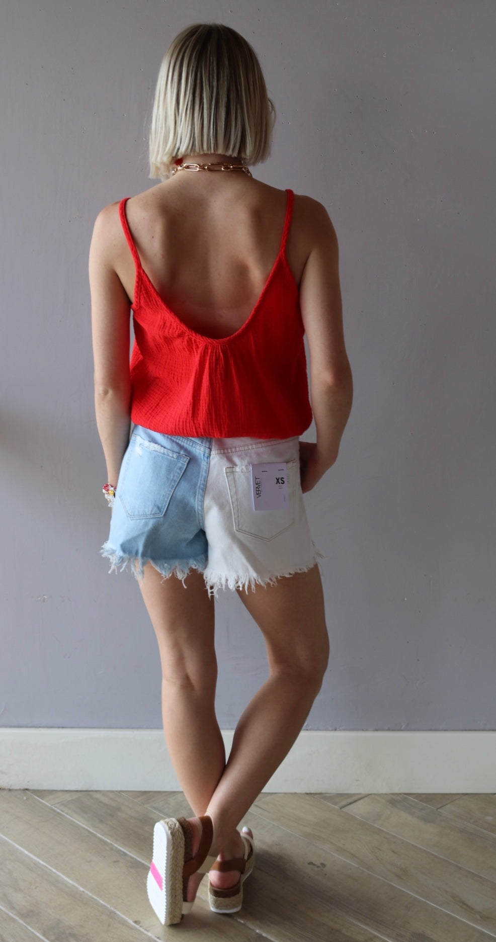 VERVET ColorBlock REBECCA High Rise Shorts