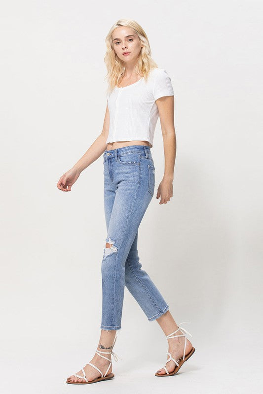 VERVET Mid~Rise MELISSA Stretch Straight Jean