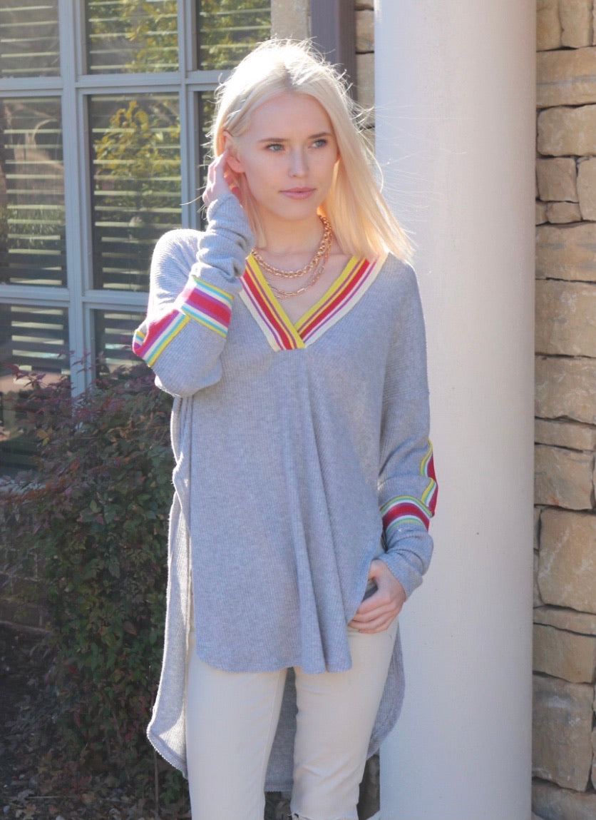 FREE PEOPLE RibKnit FEELING MAGICAL SWIT V-Neck Top