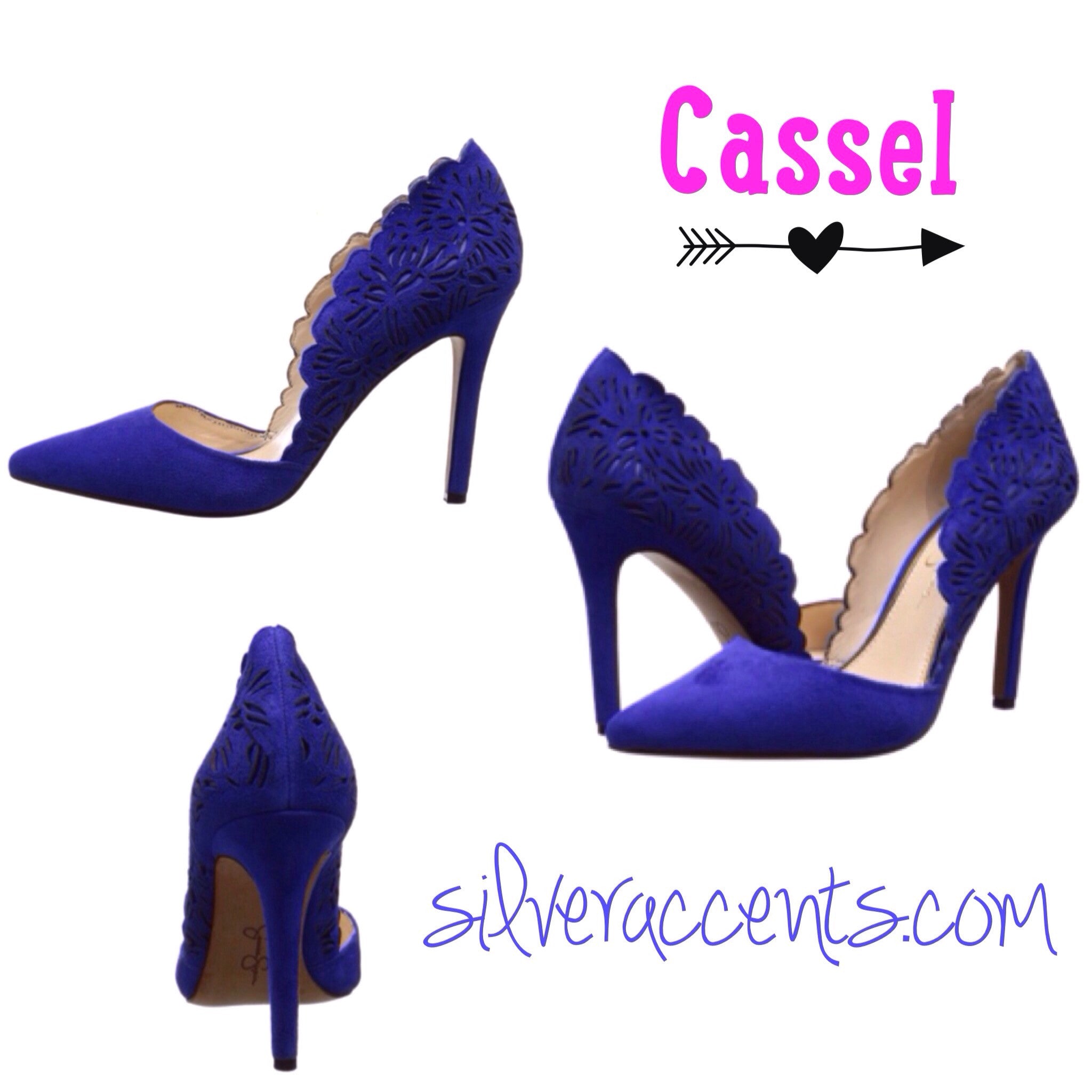 JESSICA SIMPSON Lasercut CASSEL Scalloped Pump Shoe