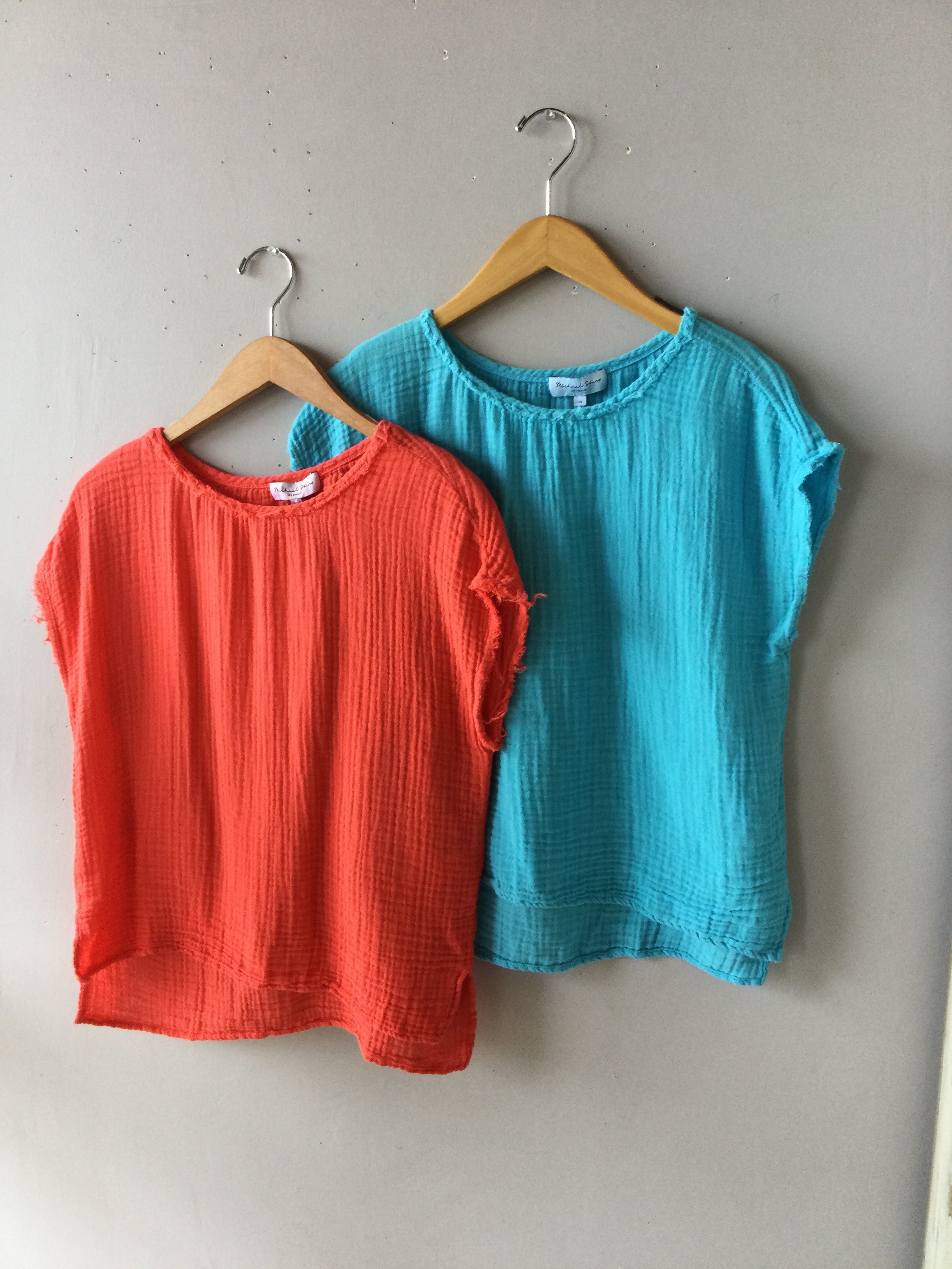 AMY Scoop Neck Top Double Gauze
