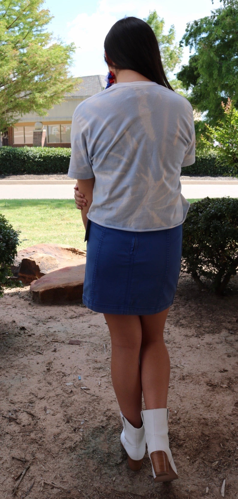 MH Patriotic Tie Dye Crop Tee