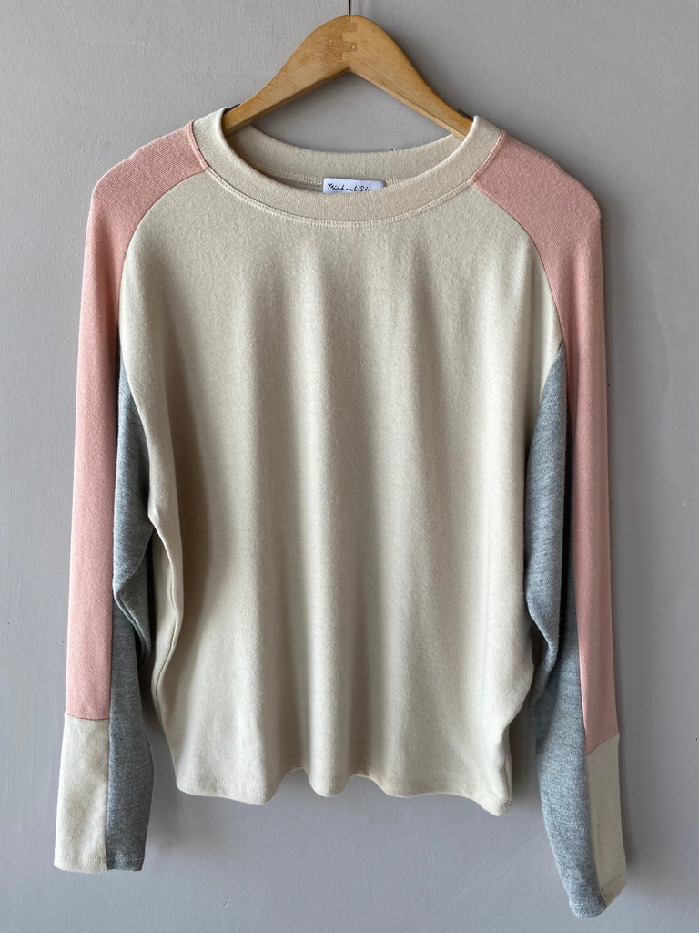MICHAEL STARS ColorBlock ZEPHYR Sweater Top