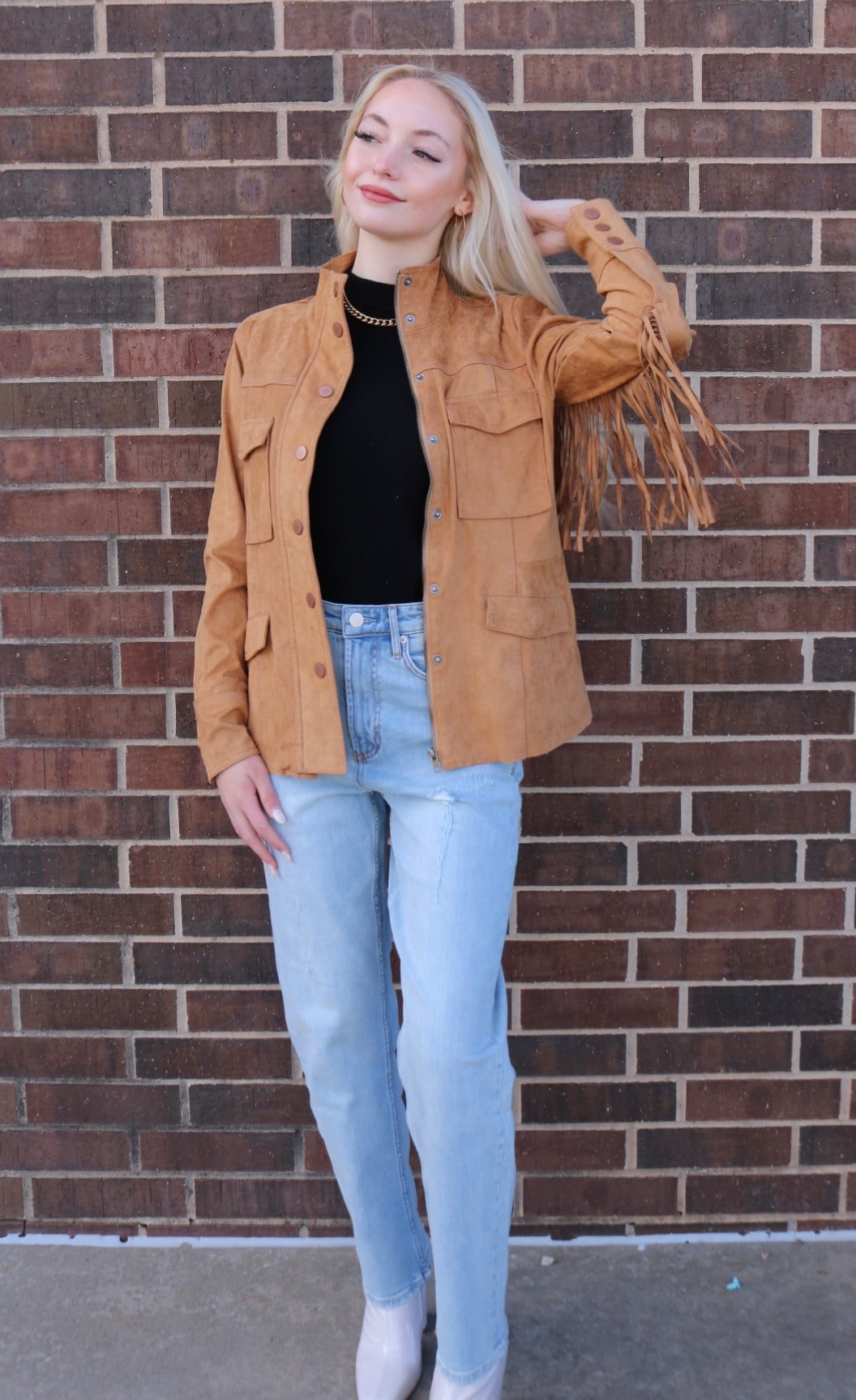 DEAR JOHN Fringe LEVI Suede Jacket