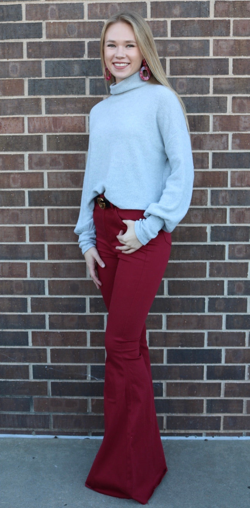 BOAST HiNeck BrushKnit Waist Crop Top