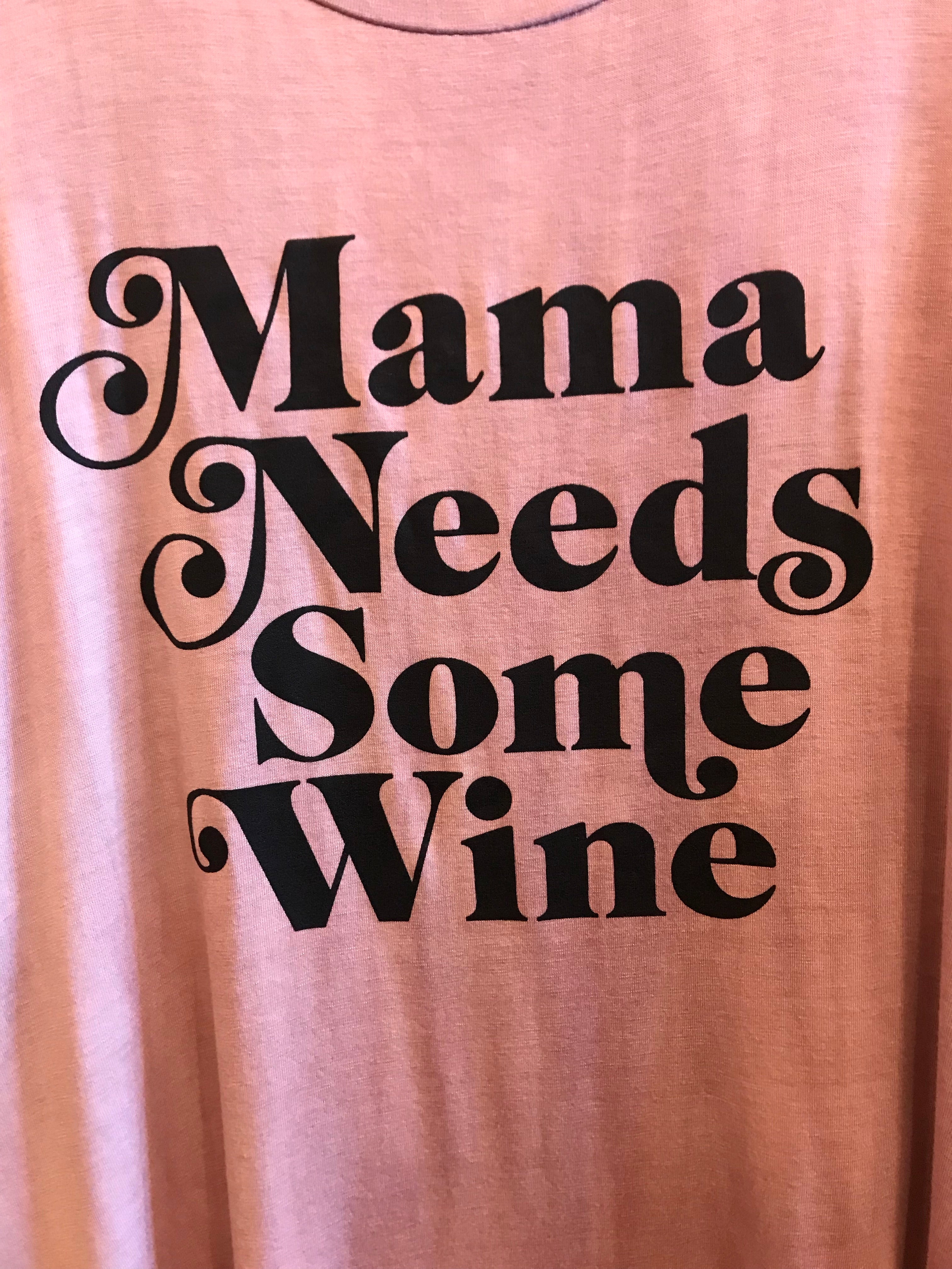 Zutter MAMA NEEDS SOME WINE DipDye Graphic Print Tank Top