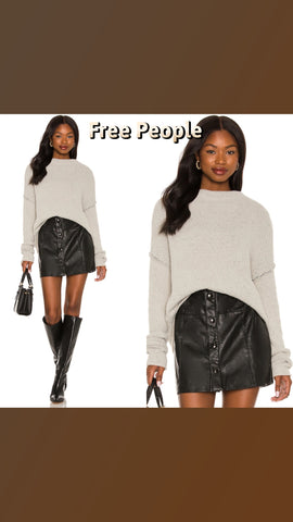 FREE PEOPLE FuzzyKnit SAN VINCENTE Pullover Top