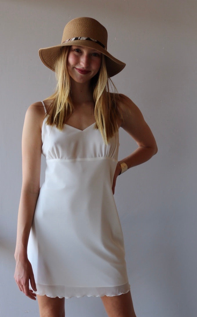 Naked Zebra HOLD ON LettuceHem Chiffon Cami Slip Dress