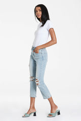 DEAR JOHN Super HiRise FRANKIE Distressed Ankle Crop Jean