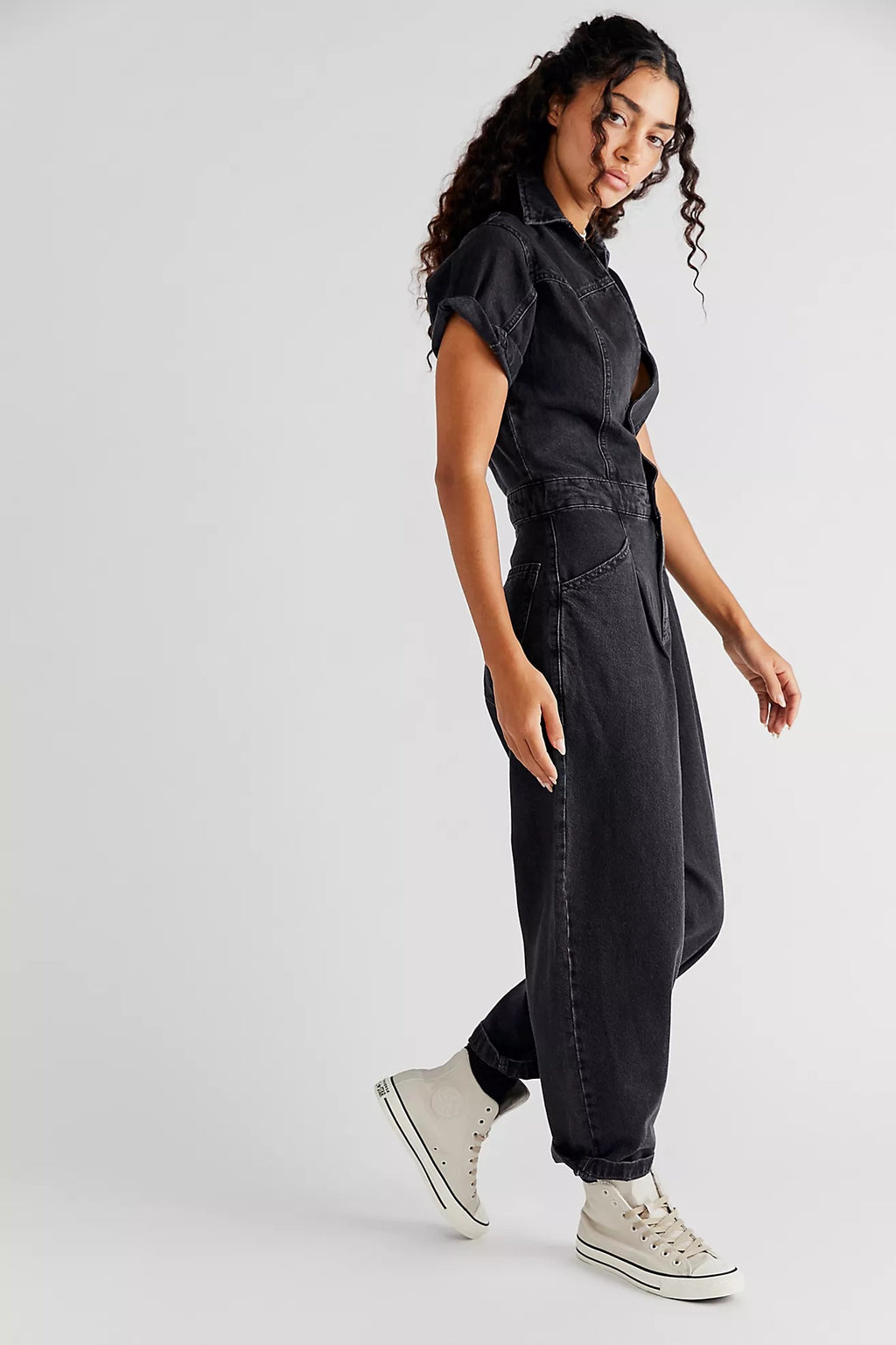 FREE PEOPLE Denim MARLA Coverall Jumpsuit