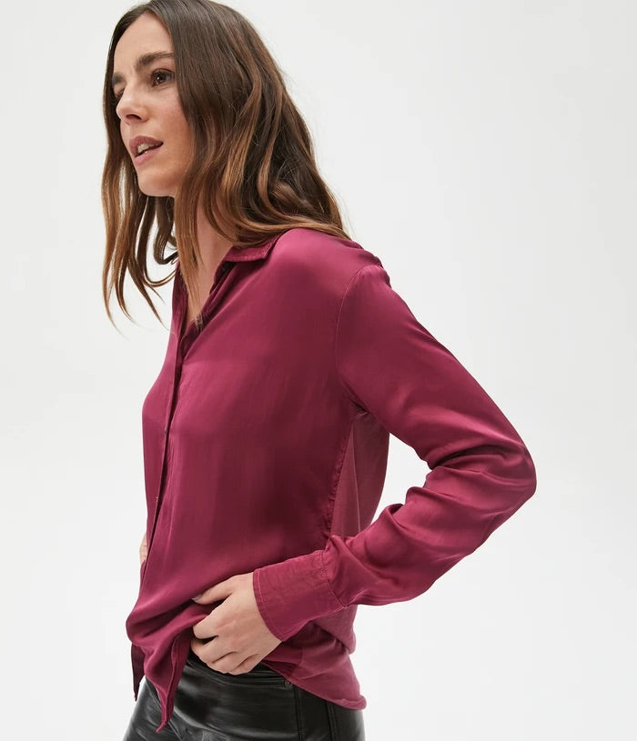 MICHAEL STARS ButtonDown DARCY Satin Shirt