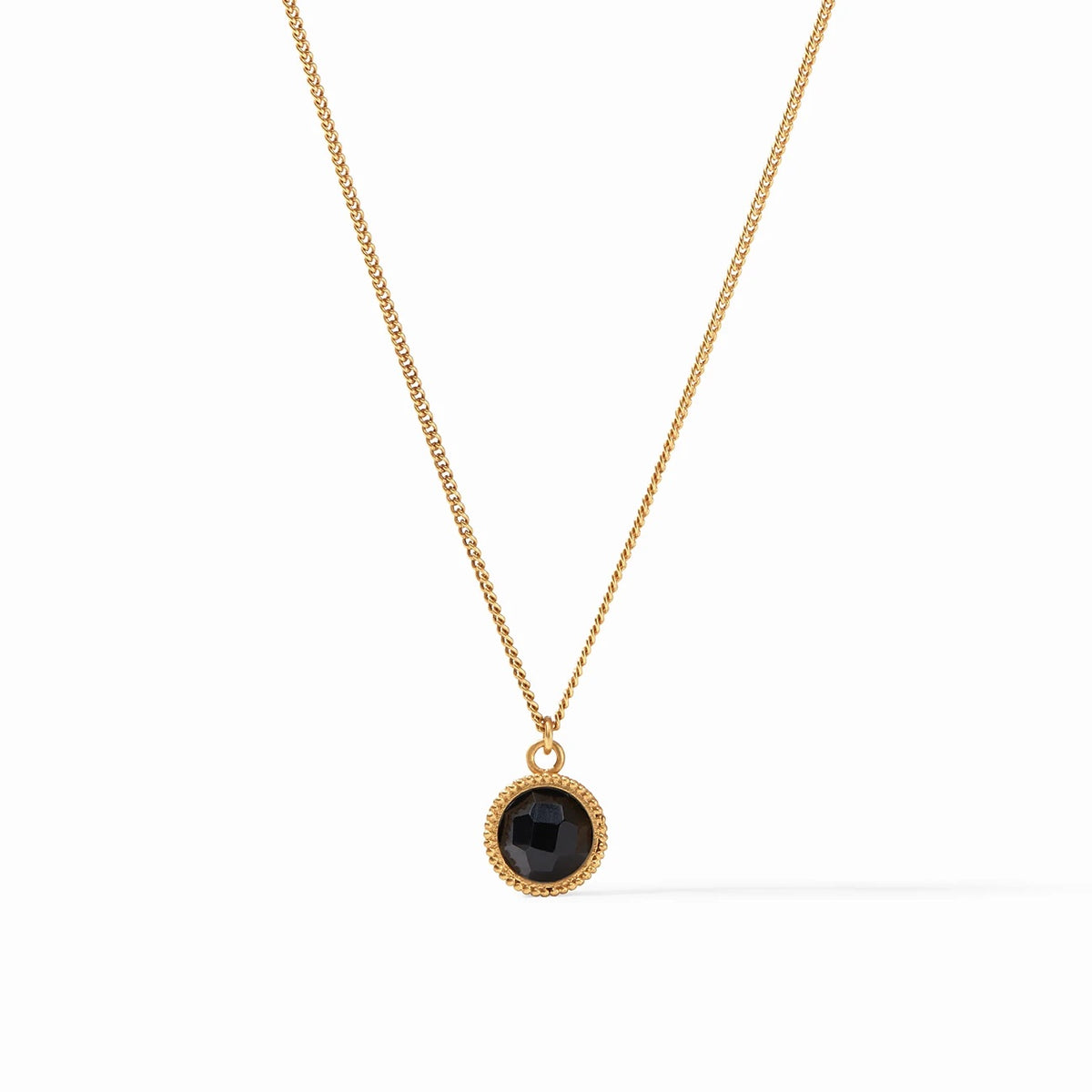 JULIE VOS Gold FLEUR DE LIS Solitaire Necklace