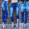 SO CAL HiRise Open Destructed Ankle Skinny Jean