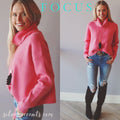 FOCUS TurtleNeck CropWaist Sweater Top