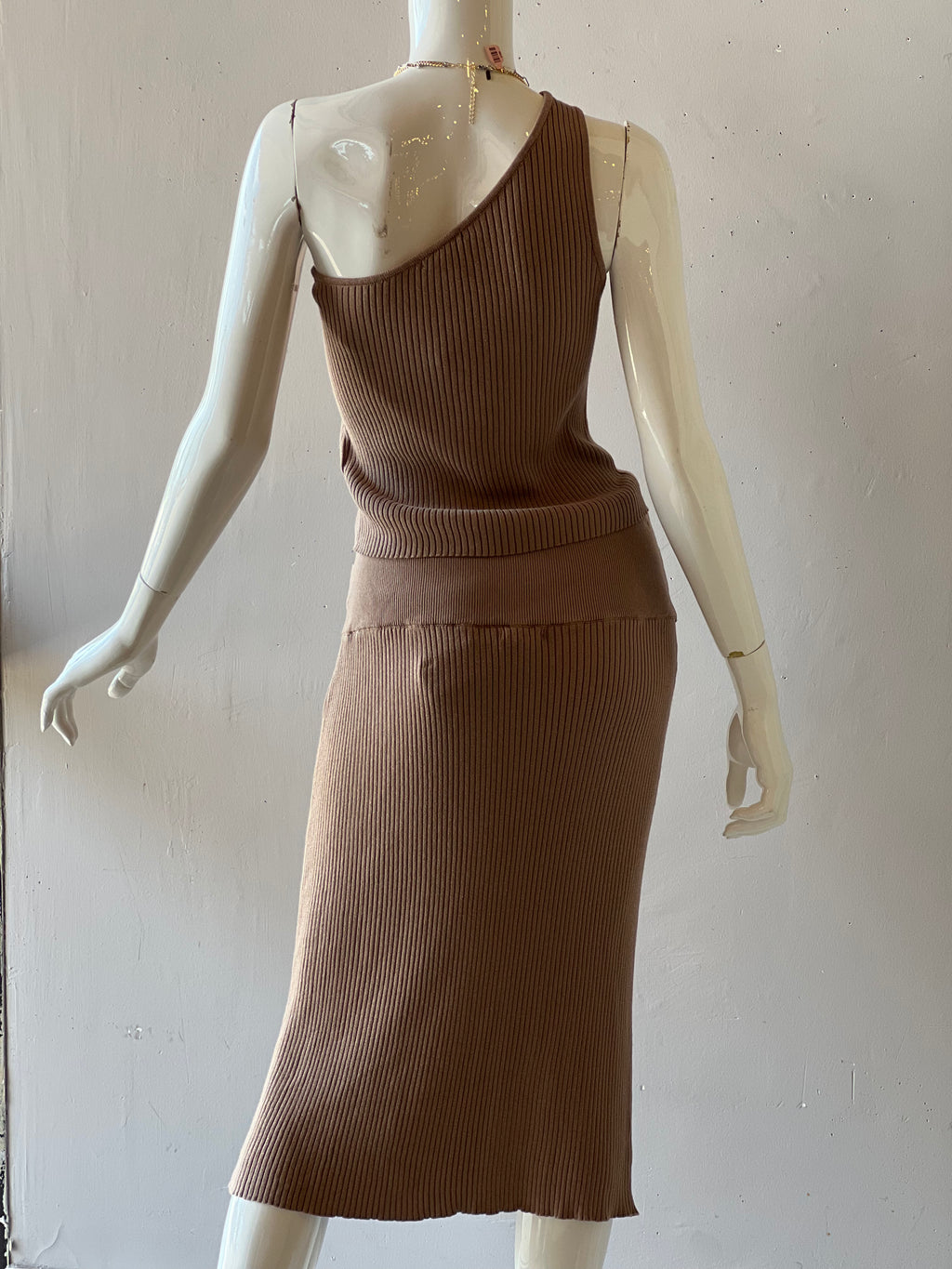 BOBI BLACK One~Shoulder FIRE Cut~Out Tank