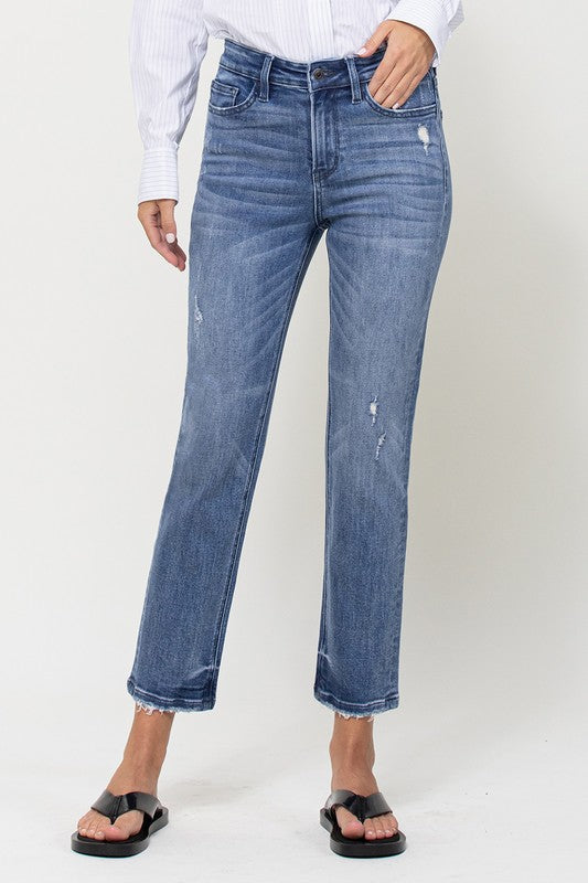 VERVET Hi~Rise JEANNE Stretch Straight Leg Jean