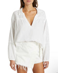 FREE PEOPLE DoubleCloth YUCCA Peasant Top