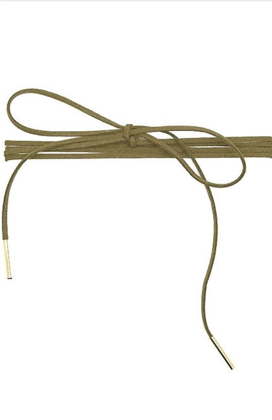 HANNAH Suede Wrap Bolo Choker Necklace