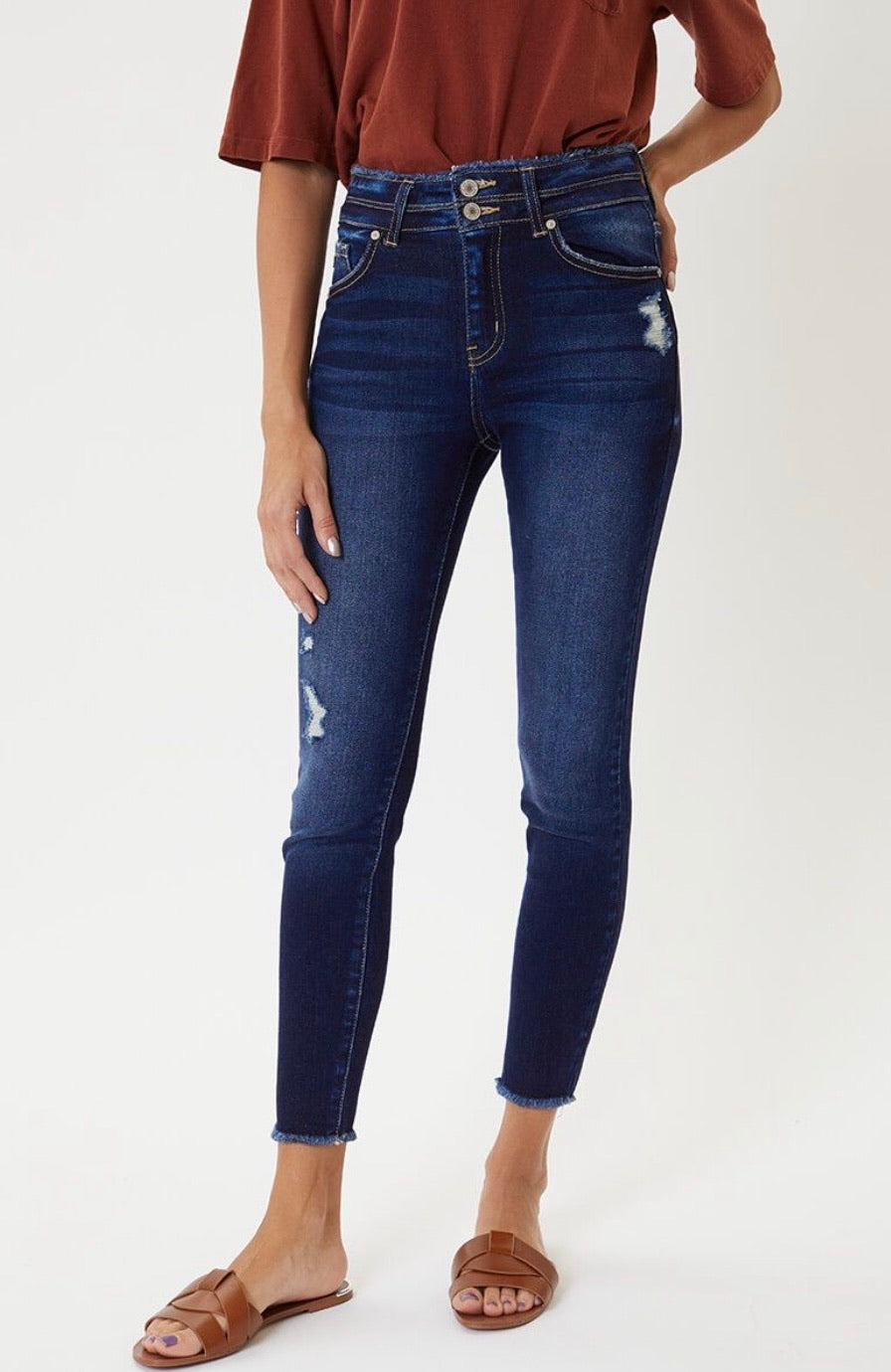 KANCAN HiRise DAYBREAK DoubleWide Band Skinny Jeans