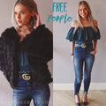FREE PEOPLE Ruffle POUF GOES MY HEART Ruffled OffShoulder Taffeta Bodysuit
