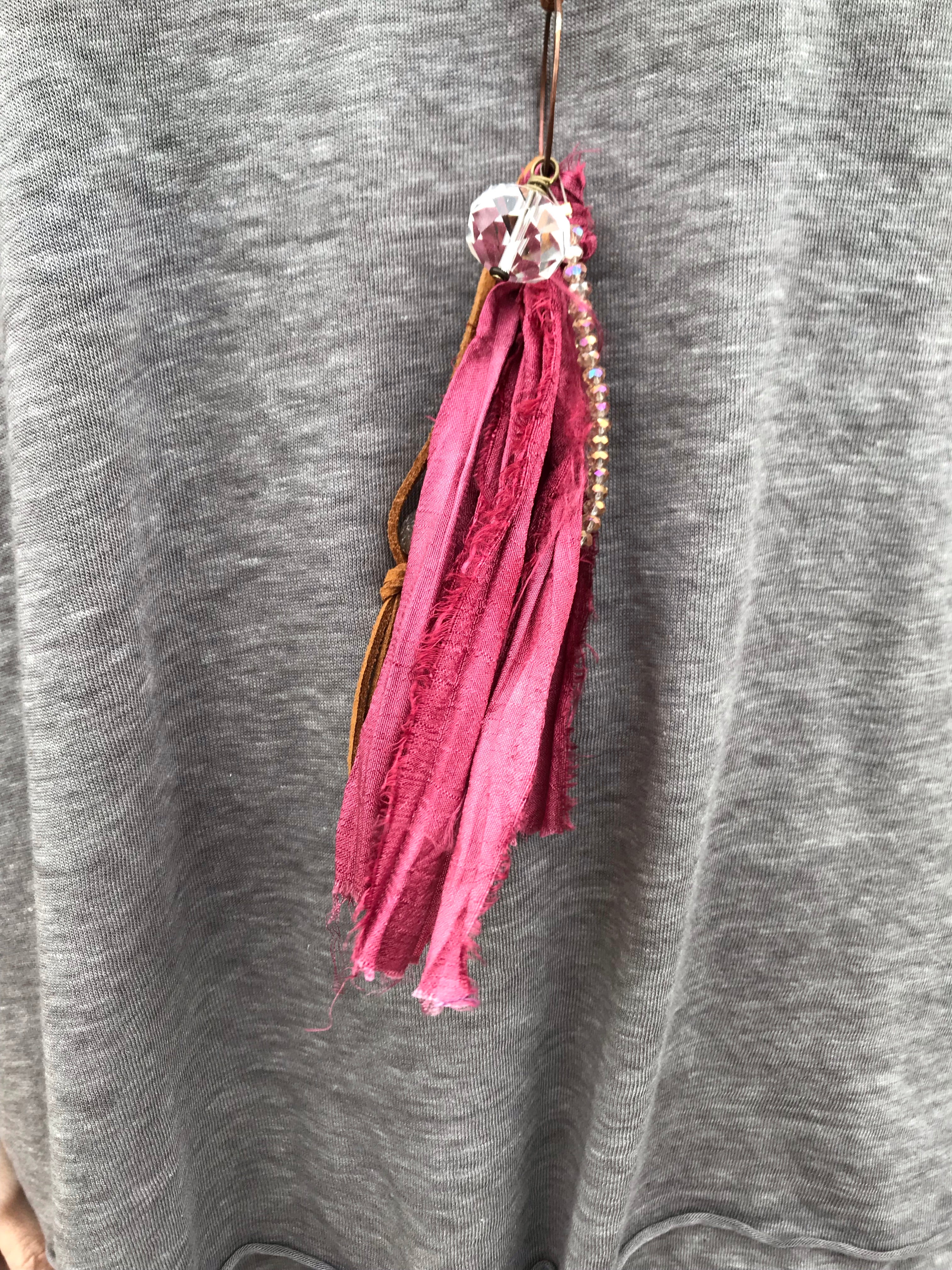 Silk Tassel Cluster Necklaces