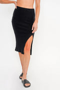 PROJECT SOCIAL T Ribbed A GAME Midi Skirt