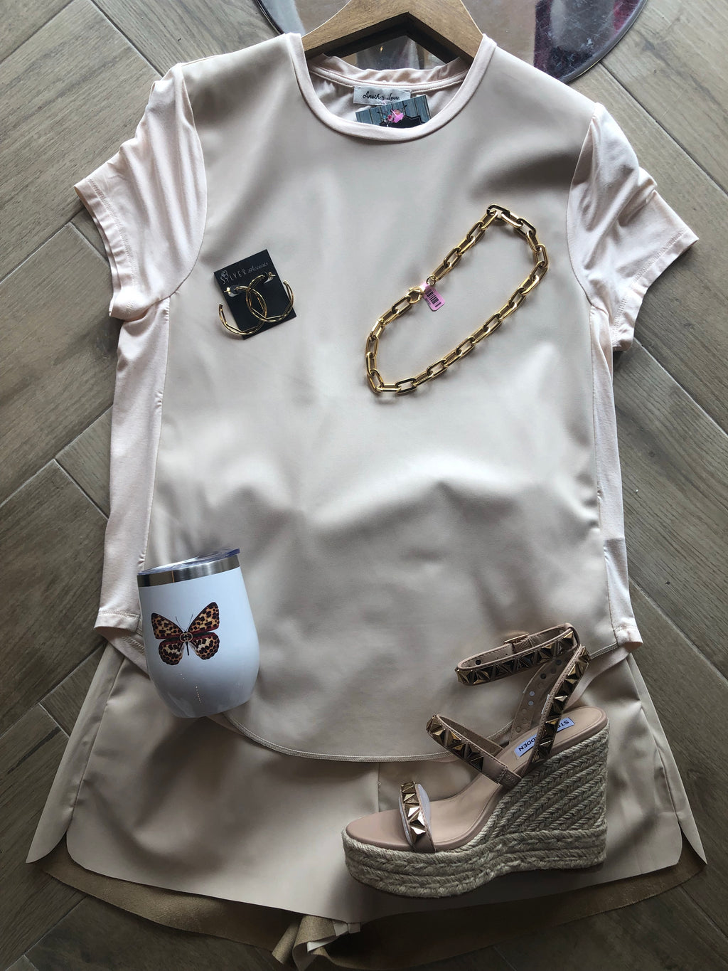 ANOTHER LOVE Vegan Leather ELAINA Short Sleeve Top