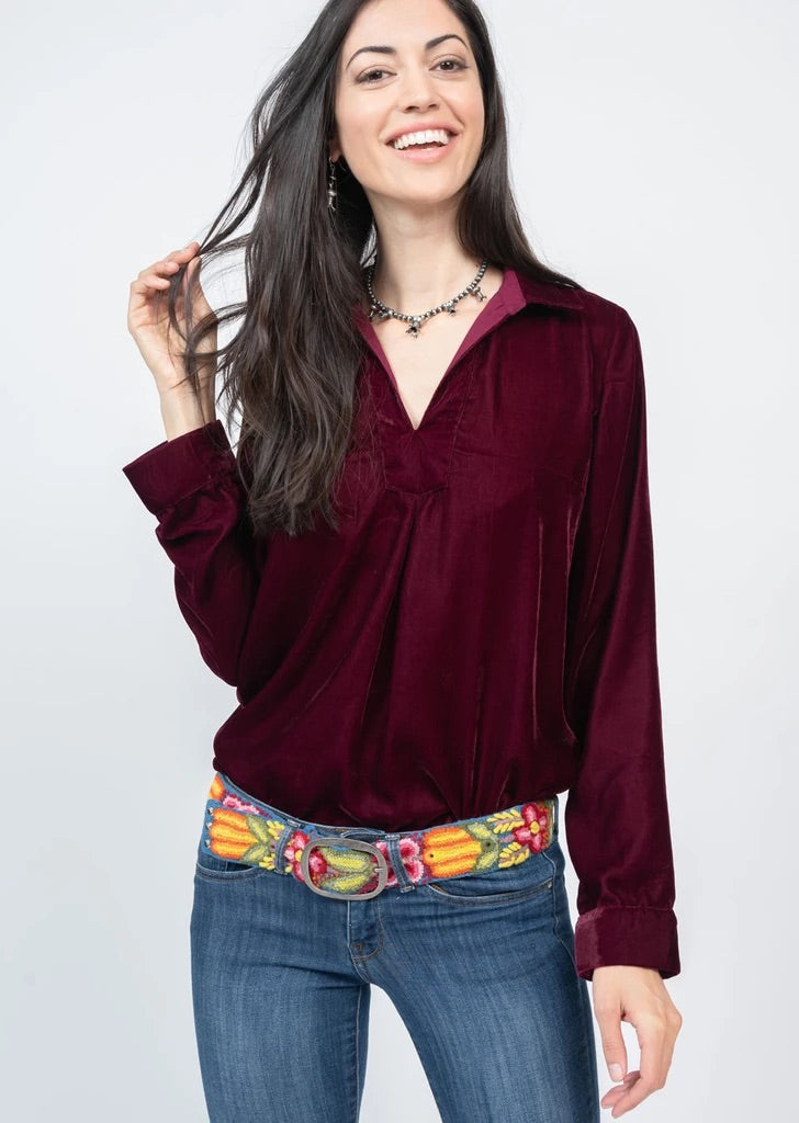 IVY JANE Velvet ANNA VNeck Top