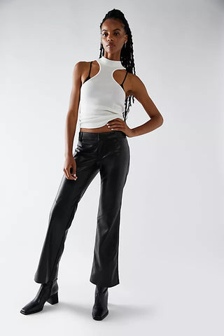 FREE PEOPLE LowRise LOVE LANGUAGE Slim Vegan Leather Pant