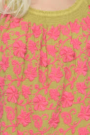 *IVY JANE Embroidered CLAUDIA Short Sleeve Smocked Top