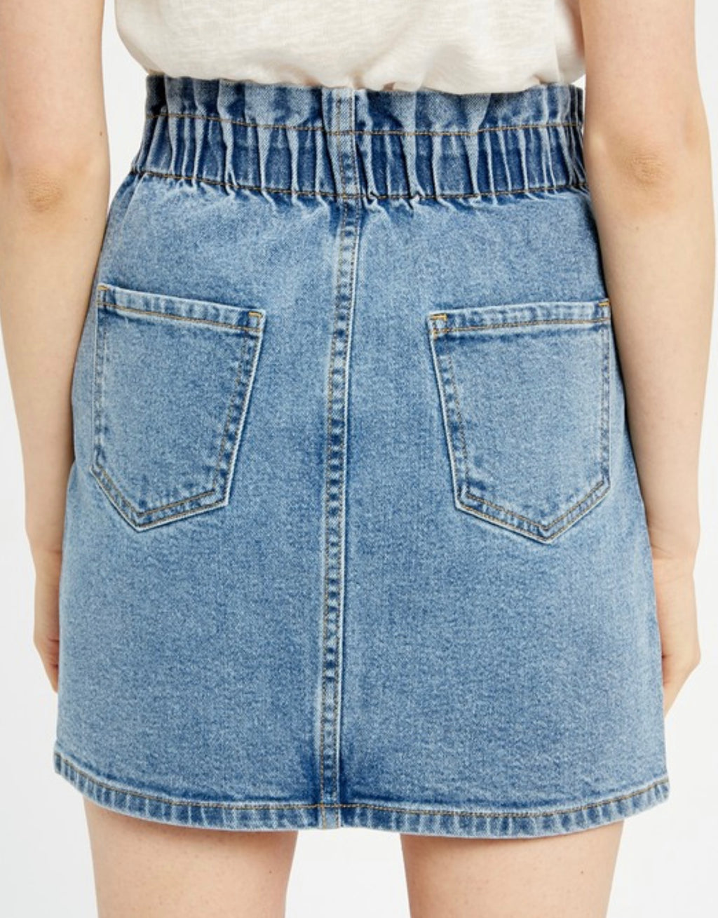 WISHLIST Gathered VICTORIOUS HiWast Denim Skirt