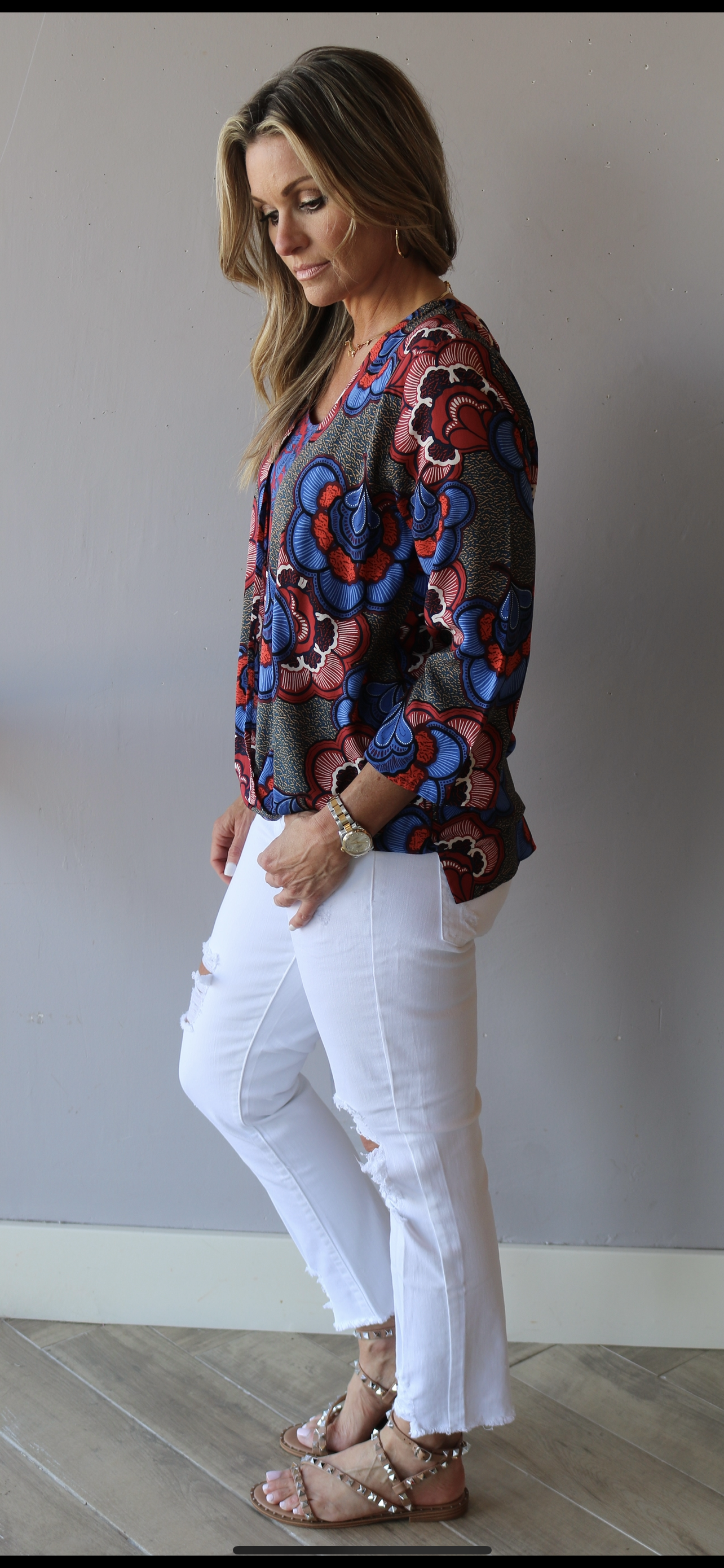 DEARJOHN Floral REIGN Surplice Twofer Top