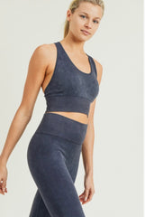 AT THE CORE MineralWash StrappyBack Long Sports Bra