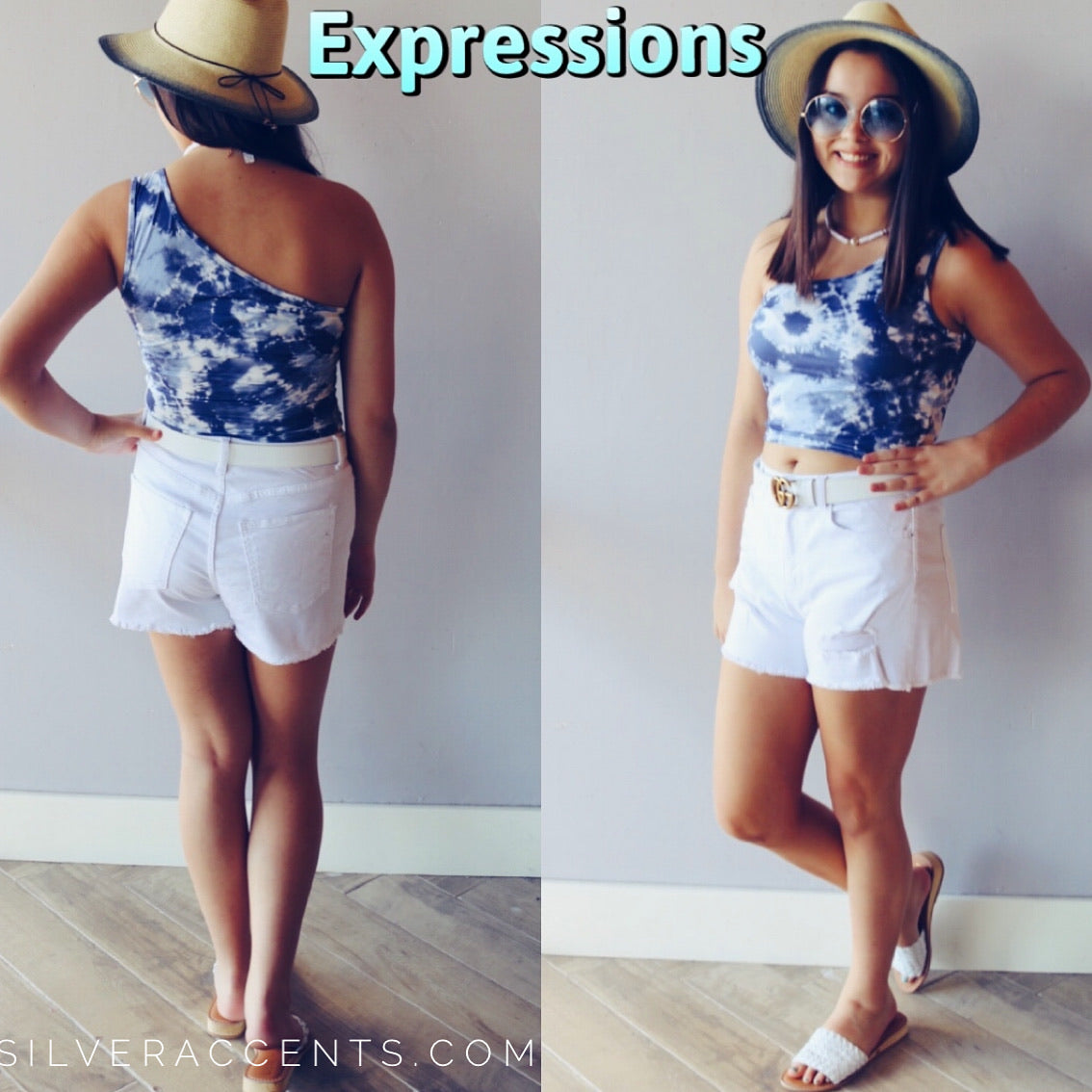 Peach Love California EXPRESSIONS OneShoulder Knit Tank Top